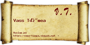 Vass Tímea névjegykártya