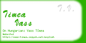 timea vass business card